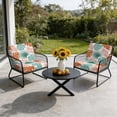 thumbnail image 6 of Outdoor Patio Cushion Covers 4 Pack Summer Palm Leaf Patio Chair Cushion Covers with Ties and Zipper Waterproof Outdoor Seat Cushion Covers for Patio Furniture 24"x24", 6 of 9