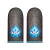 Jinnoda 1 Pair Gaming Finger Sleeve Luminous Fingertips Cover Cots for PUBG (Black)