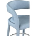 thumbnail image 6 of Pemberly Row Contemporary Soft Light Blue Vegan Leather Stool, 6 of 8