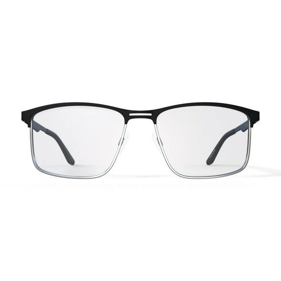 Walmart Men's Dwaine Browline Prescription Eyeglasses with Case, Black/Gold