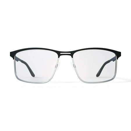 Walmart Men's Dwaine Browline Prescription Eyeglasses with Case, Black/Gold