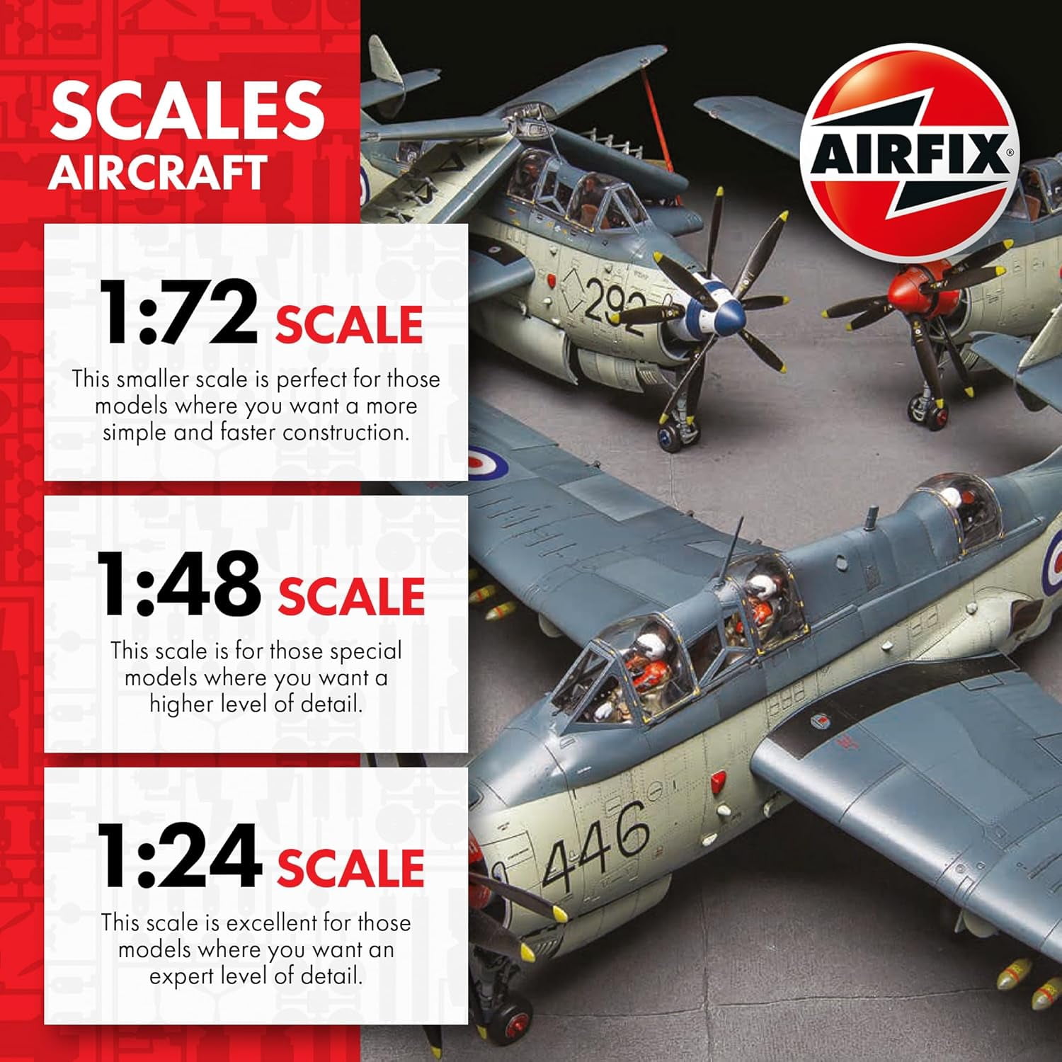 Airfix Model Set - A50193 P-51D Mustang vs Bf109F-4 Dogfight Double Model Building Kit - Plasti