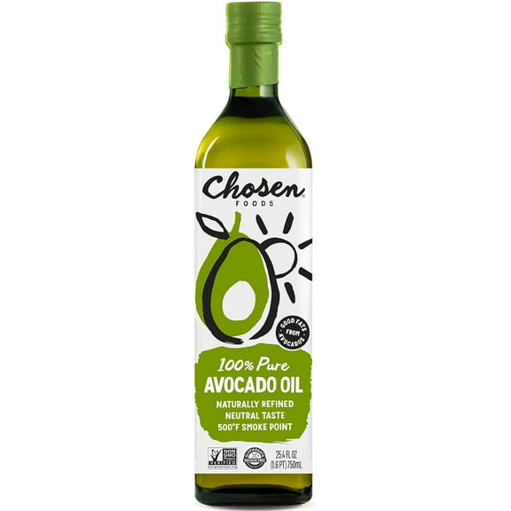 Pack of 6, Chosen Foods 100% Pure Avocado Oil, 25.4 fl oz
