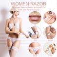 thumbnail image 2 of Maquinilla de afeitar eléctrica para mujeres - Afeitadora indolora 2 en 1 para mujeres Depiladora para cara, piernas y axilas húmedas y secas, Recortadora de bikini portátil, Depilación femenina con 2, 2 of 5