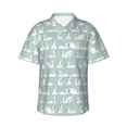 thumbnail image 2 of Picia White Swan Gentle Cotton Regular Fit Short Sleeve Casual Hawaiian Shirt for Men-3X-Large, 2 of 9