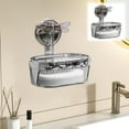 thumbnail image 1 of CRCMUHE Rack Suction Cup Soap Box Sponge Holder Suction Cup Soap Dish Powerful Vacuum Suction Soap Holder Butterfly Suction Cup Soap Box Storage Rack Wall Mounted Double Layer Drain, 1 of 6