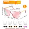 thumbnail image 6 of FEISEDY Trendy Polarized Women Sunglasses, Retro Womens Square Cat Eye Sun Glasses B4134, 6 of 14