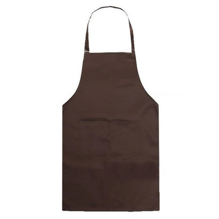 

QING SUN Cooking Apron Delicate Durable Premium Apron with Adjustable Straps for Kitchen Cooking Barista etc Multiple Styles (1 Piece) Brown 55*52*50cm