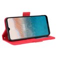 thumbnail image 5 of Étui pour Nokia C21 Plus, Couverture Réglable, Porte-Cartes Détachable, Fermeture Magnétique, Étui Portefeuille en Cuir - Rouge, 5 of 5