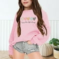 thumbnail image 3 of SGMVNU Pullover Hoodie for Girls Boys 13-14 Years Pink Girls Boys Graphic Sweatshirt Letter Print Kids Long Sleeve Shirts Oversized Sweater Casual Loose Pullover Fall Tops, 3 of 7