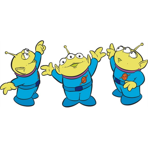 The Martians Toy Story Cartoon Color Customized Name Wall Decal - Custom Vinyl Wall Art - Personalized Name - Baby Girl Boy Kid Bedroom Wall Decal Room Decor Wall Stickers Decoration Size (10x8 inch)