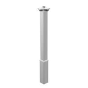 Vita 6 in L x 6 in W x 74 in H Madison Vinyl Post for Outdoor Light Fixture, White, VA94429