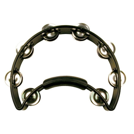 The Rhythm Tech Tambourine Black-Double Row Nickel Jingles