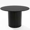 thumbnail image 6 of MAYEERTY 46" Round Wood Dining Table for 4-6 People, Modern Kitchen Table with Heavy Duty Wood Base, Black, 6 of 7