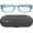 Rectangle / Teal, variant on Always With You ThinOptics Reading Glasses - Ultra Thin and Lightweight Readers with Case - Special Edition Colors - Rectangle Pink 2.5x