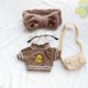 thumbnail image 3 of 30cm LaLafanfan Cafe Duck Plush Toys LaLafanfan Clothes Cartoon Stuffed Dolls Ducks Accessories Outfit Hair Band Kids Girls Gift, 3 of 5