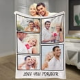 thumbnail image 5 of Custom Blanket With Photo Text Personalized Throw Customized Picture Blanket For Adult Kid Birthday Halloween Fathers Mothers Valentines Day Gift Christmas(1*Photo-75X100), 5 of 6