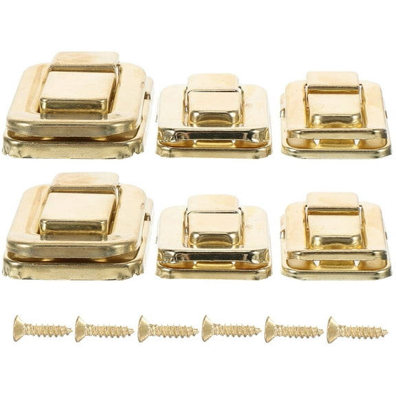 Raindrops Golden Iron Small Hasp Latch 6Pcs 1.5x1in