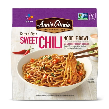 Annie Chun's Korean Style Sweet Chili Noodle Bowl, 8.0 oz Pack 2