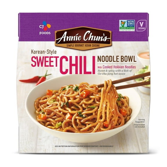 Annie Chun's Korean Style Sweet Chili Noodle Bowl, 8.0 oz Pack 2