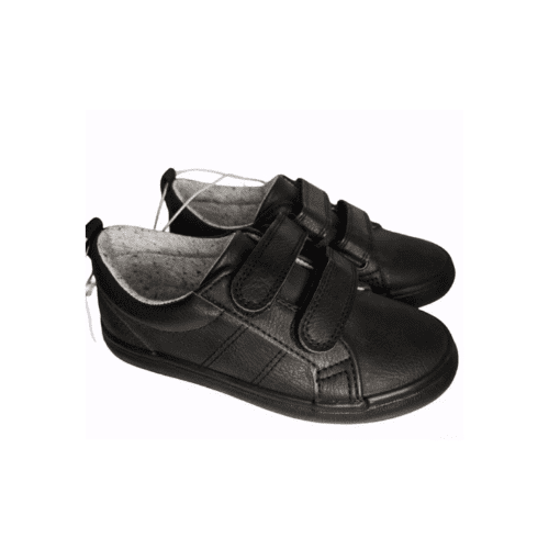 Toddler Boys Black Hook and Loop Casual Sneakers Size 6 Easy On Shoes