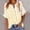 Yellow, variant on BUIGTTKLOP Women Striped Summer Tops Short Sleeve V Neck Blouses Tops Loose Going out Tops Comfy Basic Trendy Shirts