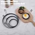 thumbnail image 2 of HomeLife Egg Rings with Silicone Handle Stainless Steel Omelette Round Mold Premium Ring for Frying Eggs Burgers Pancakes Breakfast Cooking Shaper, 2 of 13