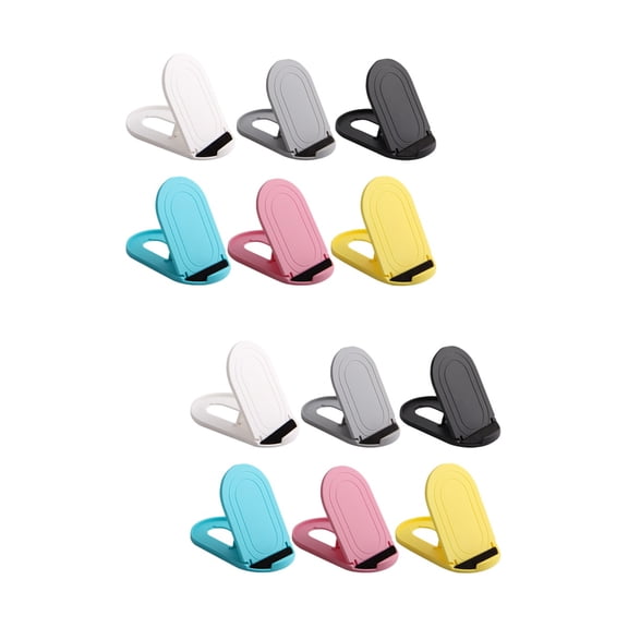 FONDOTIN Durable Assorted Color Phone Stand - Foldable Desktop Bracket for Most Phones 12Pcs