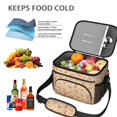 thumbnail image 5 of Corgi and Bone Orange Pattern Insulated Lunch Box for Women Men, Medium Leakproof Cooler Bag with Adjustable Strap, 10"x6.7"x8", 5 of 6