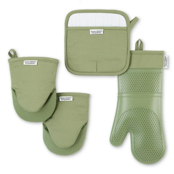 Better Homes & Garden Gant De Four, Support De Pot, Ensemble De Mini Gants, 4 Pcs
