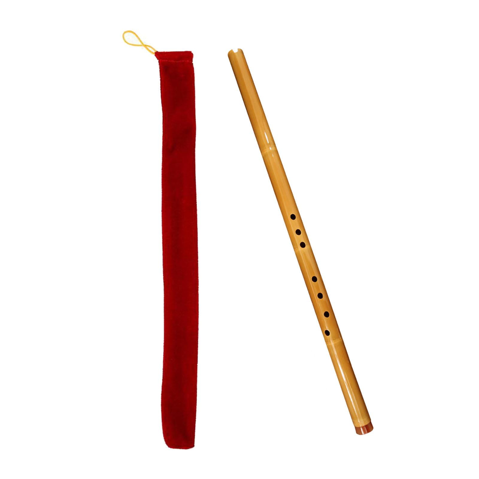 LeeQinersw Chinese Bamboo Flute Wind Instruments Chinese Instrument Woodwind Vertical Flute yellow G tuning