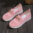 thumbnail image 4 of Women's Fashion Mesh Platform Loafers Breathable Low Top Slip On Sneakers Comfortable Flat Walking Shoes, 4 of 8