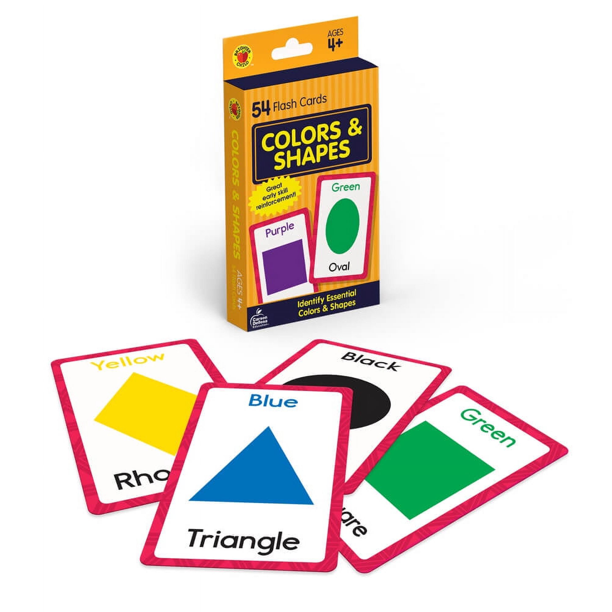 Brighter Child Colors and Shapes Flash Cards Grade PK-1 (54 cards)