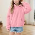 thumbnail image 2 of Winter Clothes for Girls Size 7-8 Sherpa Fleece Hoodie for Girls Cat Ears Fuzzy Warm Pullover Sweatshirt Kids Fashion Casual Loose Sweater with Pockets, 2 of 6