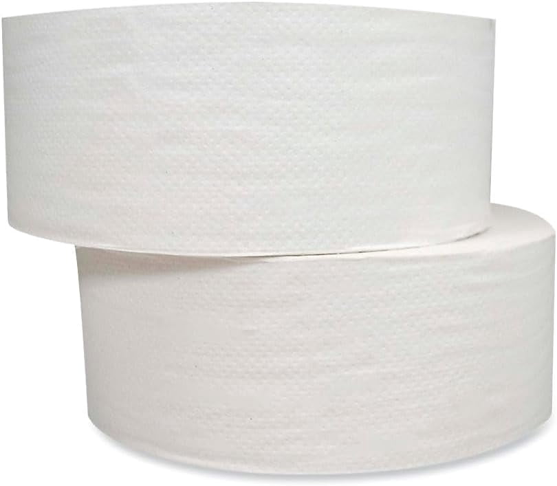 GEN 202 Jumbo JRT Bath Tissue, 2-Ply, White, 9 in Diameter, 12 Count (Pack of 1)