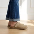 thumbnail image 4 of Cushionaire Boulder Genuine Leather Clogs for Women, Slingback Slip On Shoes with Adjustable Swivel Back Strap and Memory Foam Footbed, 4 of 20
