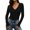 Black#Women's v neck Long Sleeve Tops, variant on Womens V Neck Long Sleeve Shirts Winter Stretchy Knitted Base Layer with Thumb Holes Slim Fit Solid Color Undershirts Gray,XL