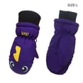 thumbnail image 2 of Niños Mittens Invierno Impermeable A prueba de agua Niños Cálidos Easy ACCESORIOS COMPLETOS Cómodos dibujos animados Impreso para clima frío Púrpura L 3 pares kenally HA059221-09B, 2 of 6