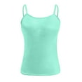 thumbnail image 5 of Hpapadks Women's Tank Tops Sleeveless Solid Yoga Bottoming Underwear Suspender Vest Camisole Tops for Women Mint Green XL, 5 of 5