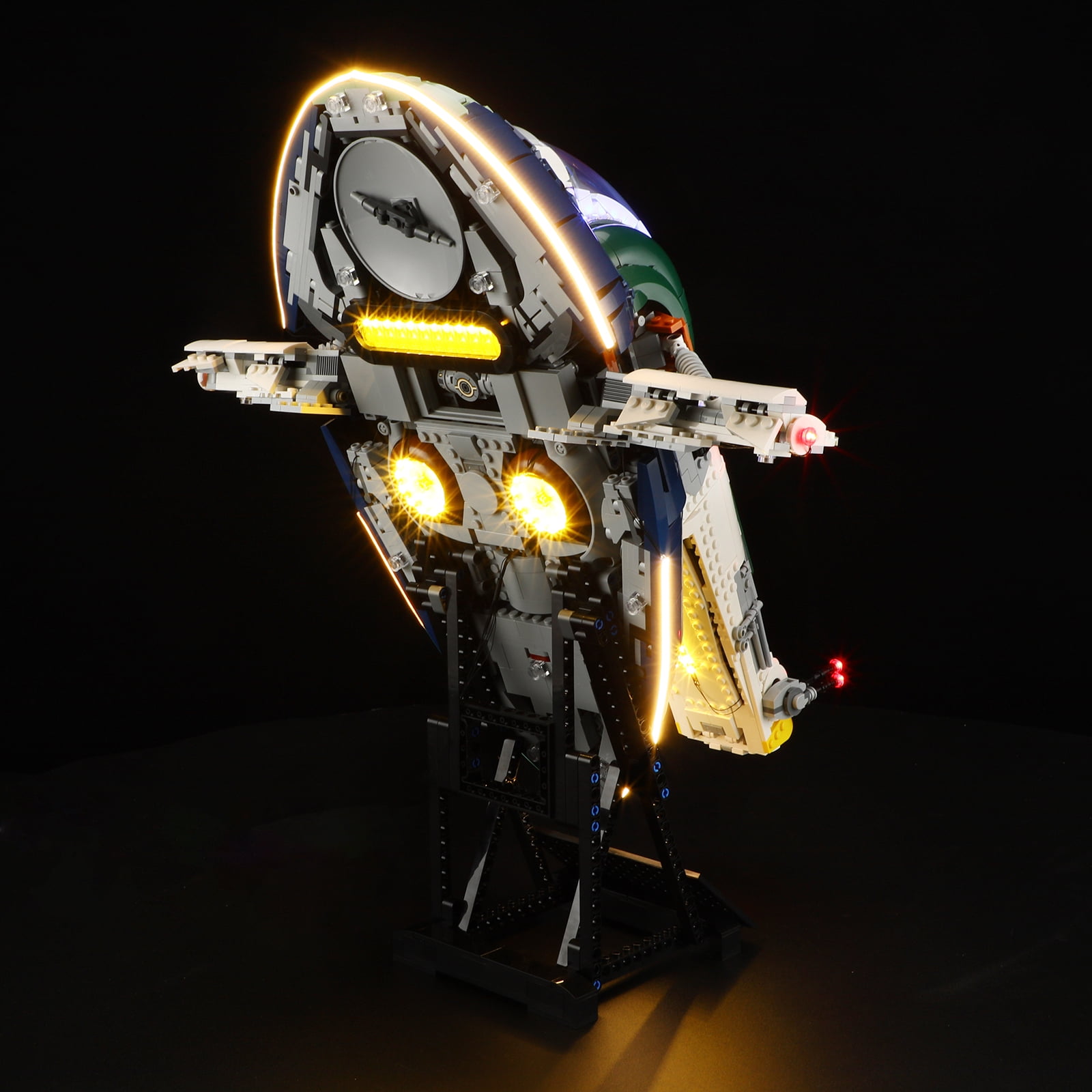 QC Ltbrcik Led Light Kit Lighting Set For Lego 75409 Jango Fett Starship Stars Wars Movie Building Blocks Without Lego Set