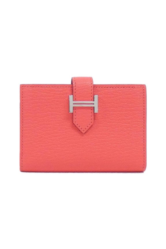 Pre-Owned Hermes Bearn 039805CK Business Card Holder/Card Case