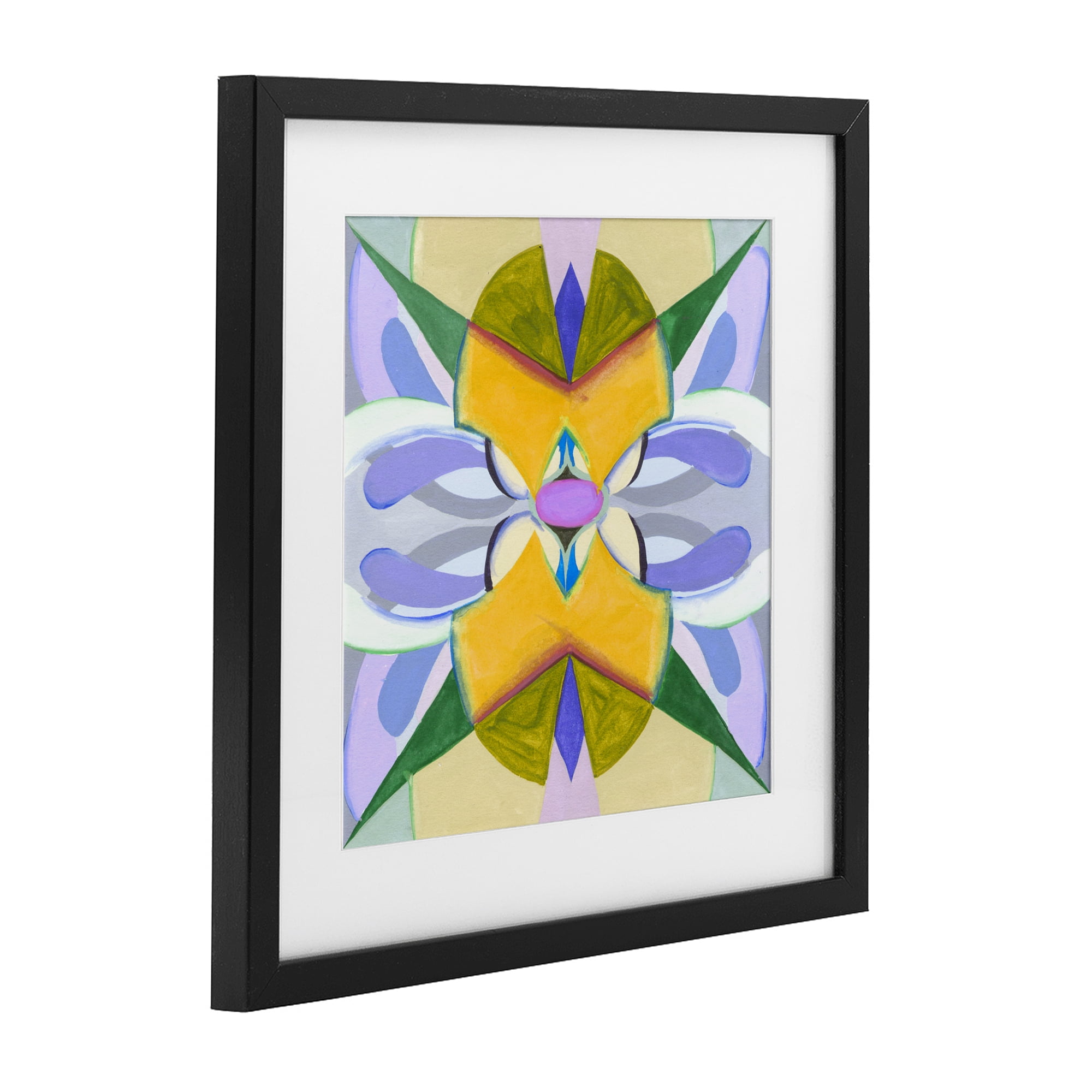 Stupell Industries Revival Kaleidoscope Symmetry Black Framed Print Under Glass, design by Melissa Wang