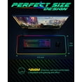 thumbnail image 3 of RGB Gaming Mouse Pad, Large Extended Soft Led Mouse Pad with 14 Lighting Modes 2 Brightness Levels, Computer Keyboard Mousepads Mat 800 X 300mm / 31.5×11.8 Inches, 3 of 6