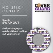 CoverGuard CGM Overpatch | Guardian 4 | Black Full Coverage Design| 25-Count | Waterproof Adhesive | Anti-Fray | Easy Application & Removal | Sensor Protection
