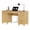 Oak, variant on Executive Desk with Drawers & Storage Cabinet, 58 " Wide Modern Wooden Office Desk with Charging Station & Keyboard Tray, for Home Office, Light Oak