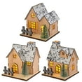 thumbnail image 4 of Christmas Decoration: Luminous Wooden House, LED Wooden Christmas House, Christmas Desktop Decoration for Home, 4 of 4