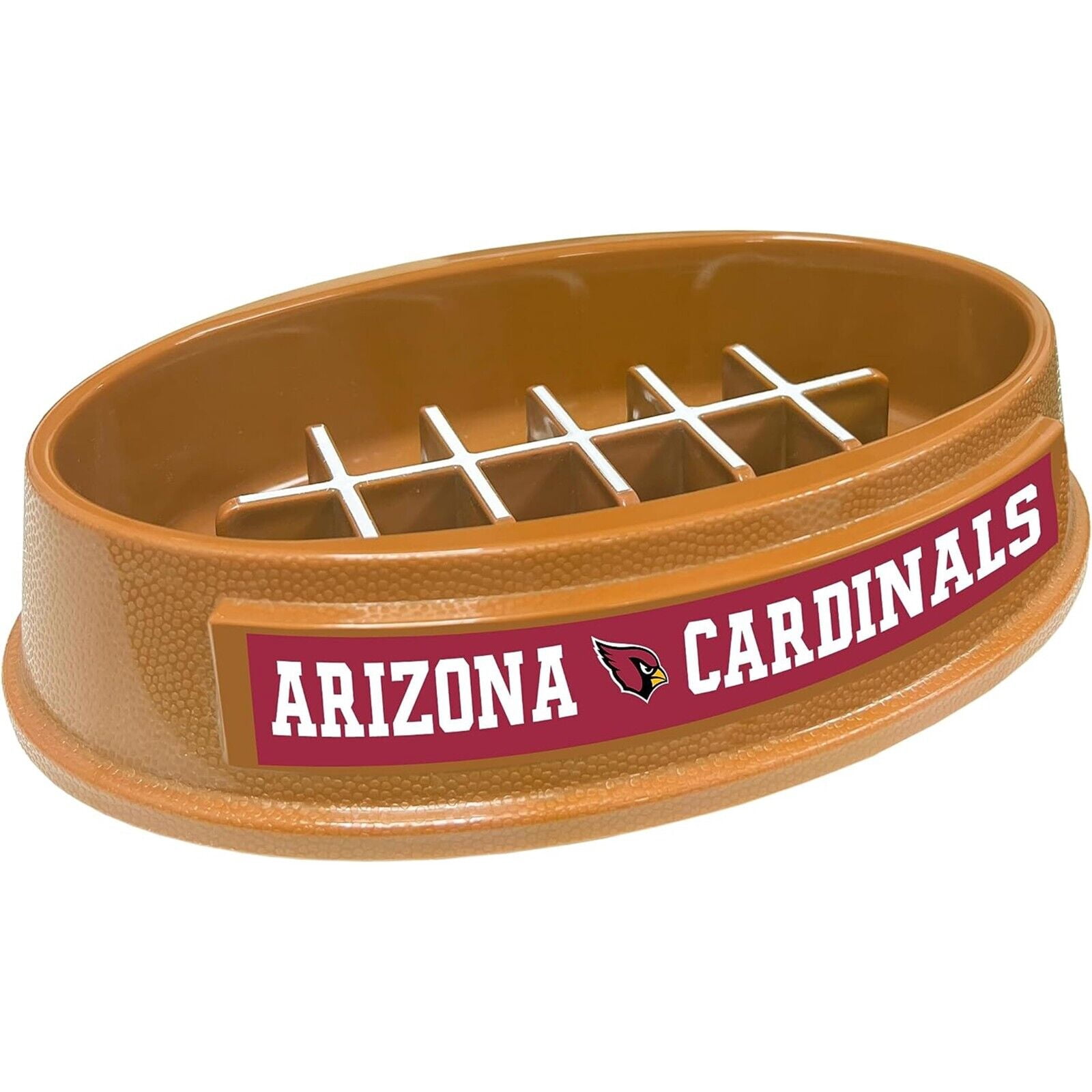 Pets First NFL Arizona Cardinals Super-Bowl Slow Feeder Bowl for Dogs and Cats, Football Design for Healthy Digestion, Non-Slip, for Large & Small Pet