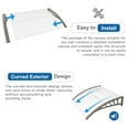thumbnail image 6 of EDOEMSE Polycarbonate ABS Silver & Gray Bracket Door/ Window Awnings for Patios, Outdoor Awning, Sun Shade Awning for UV Rain Snow Protection Aluminum Frame, 6 of 10