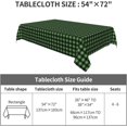 thumbnail image 2 of Rectangle Tablecloth 60x84 Inch, Christmas Green Buffalo Plaid Tablecloth Rectangle Oil Spill Proof Table Cloth Table Topper Cover for Dining, Party, Buffet, Wedding, 2 of 8