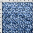 thumbnail image 4 of oneOone Polyester Lycra Medium Blue Fabric Abstract Quilting Supplies Print Sewing Fabric By The Yard 56 Inch Wide, 4 of 4